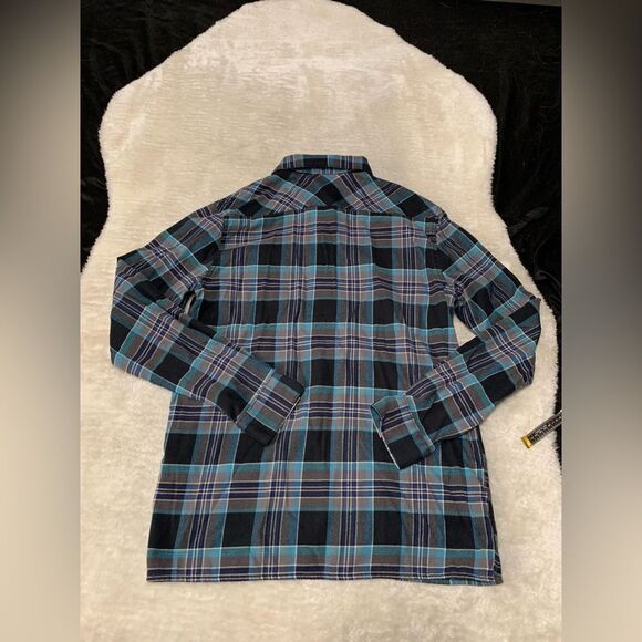 Vans Mens Blue‎ Button Down Flannel Shirt Size Medium Top - Picture 6 of 7